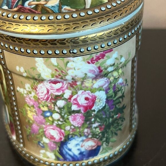 Limoges France vintage hand painted lidded jar - Picture 6 of 12
